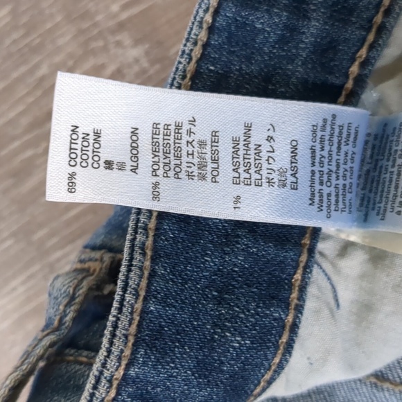 Gap Denim Legging Women's Size 10  32x 29 Jeans Leg Patches Fraying Skinny - Picture 13 of 13